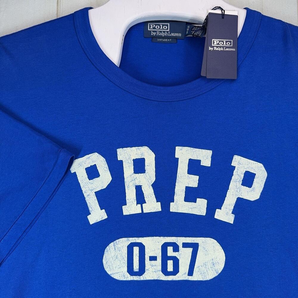 PRL Prep Graphic T-Shirt Mens XL Heritage Blue Vintage Fit Polo Ralph Lauren